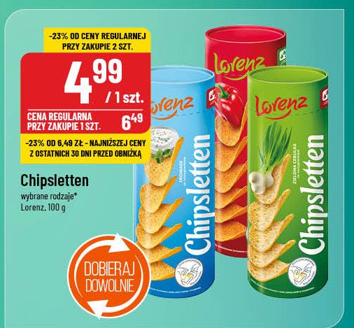 Chipsy południowa papryka Lorenz chipsletten promocja