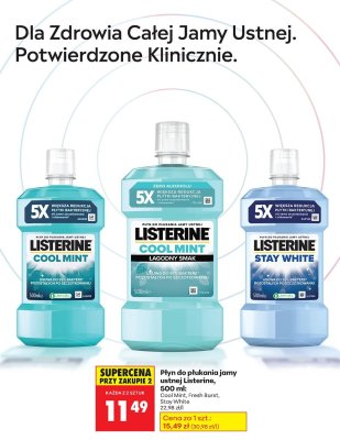 Płyn do płukania jamy ustnej Listerine Cool Mint promocja w Biedronka