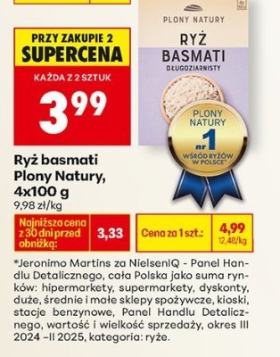 Ryż basmati Płony Natury, 4x100 g promocja w Biedronka