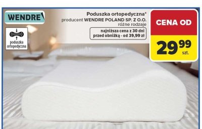 Poduszka ortopedyczna WENDRE promocja w Carrefour