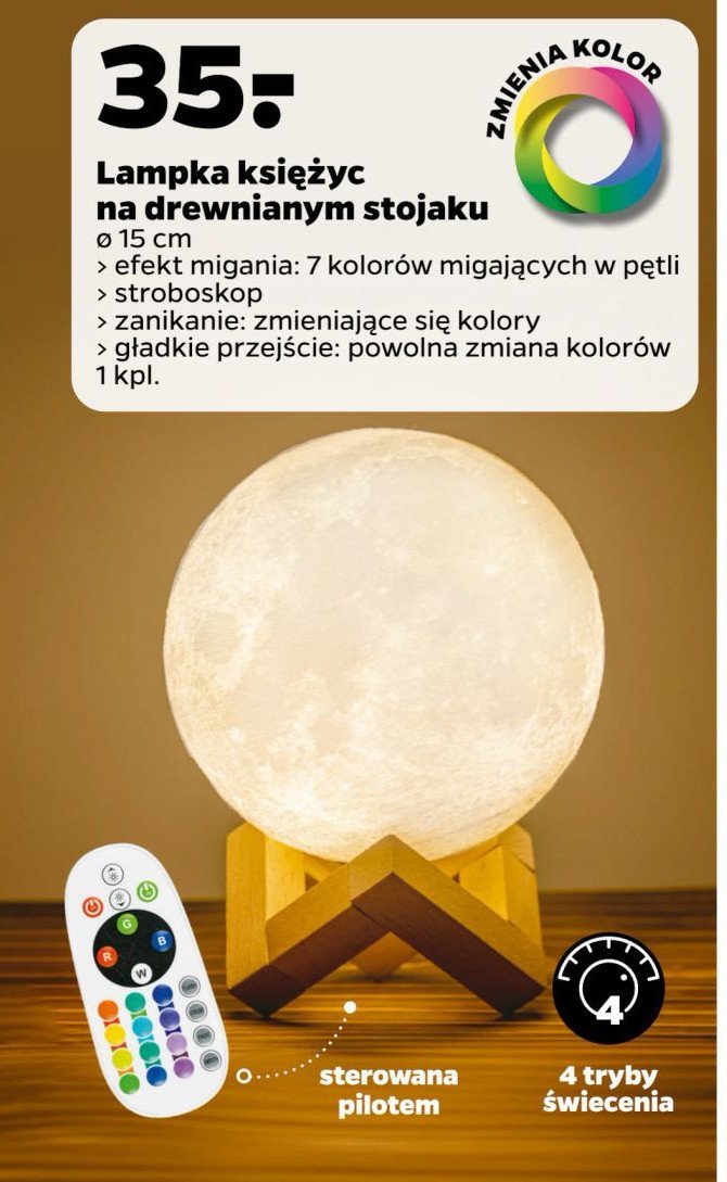 Lampka księżyc 15 cm promocja