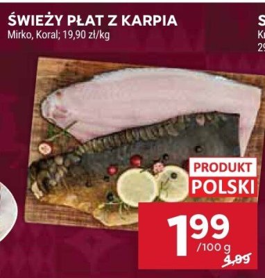 Świeży płat z karpia Mirko, Koral promocja w Stokrotka