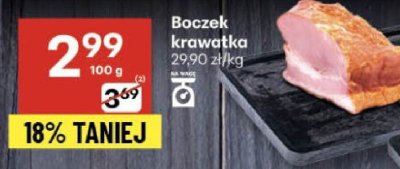 Boczek krawątka Taurus promocja w Delikatesy Centrum