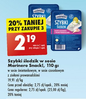 Szybki śledzik z ziołami prowansalskimi Marinero snack! promocja