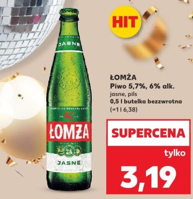 Piwo Łomża Jasne Pils promocja w Kaufland