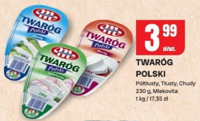 Twaróg Polski Półtłusty, Tłusty, Chudy Mlekovita promocja w Chorten