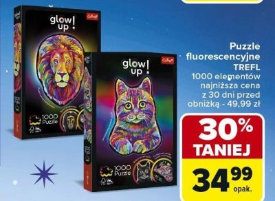 Puzzle fluorescencyjne Trefl 1000 elementów promocja w Carrefour Market