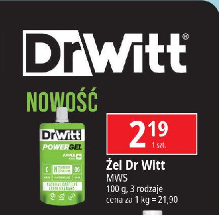 Żel energetyczny mango DR WITT POWER GEL promocja