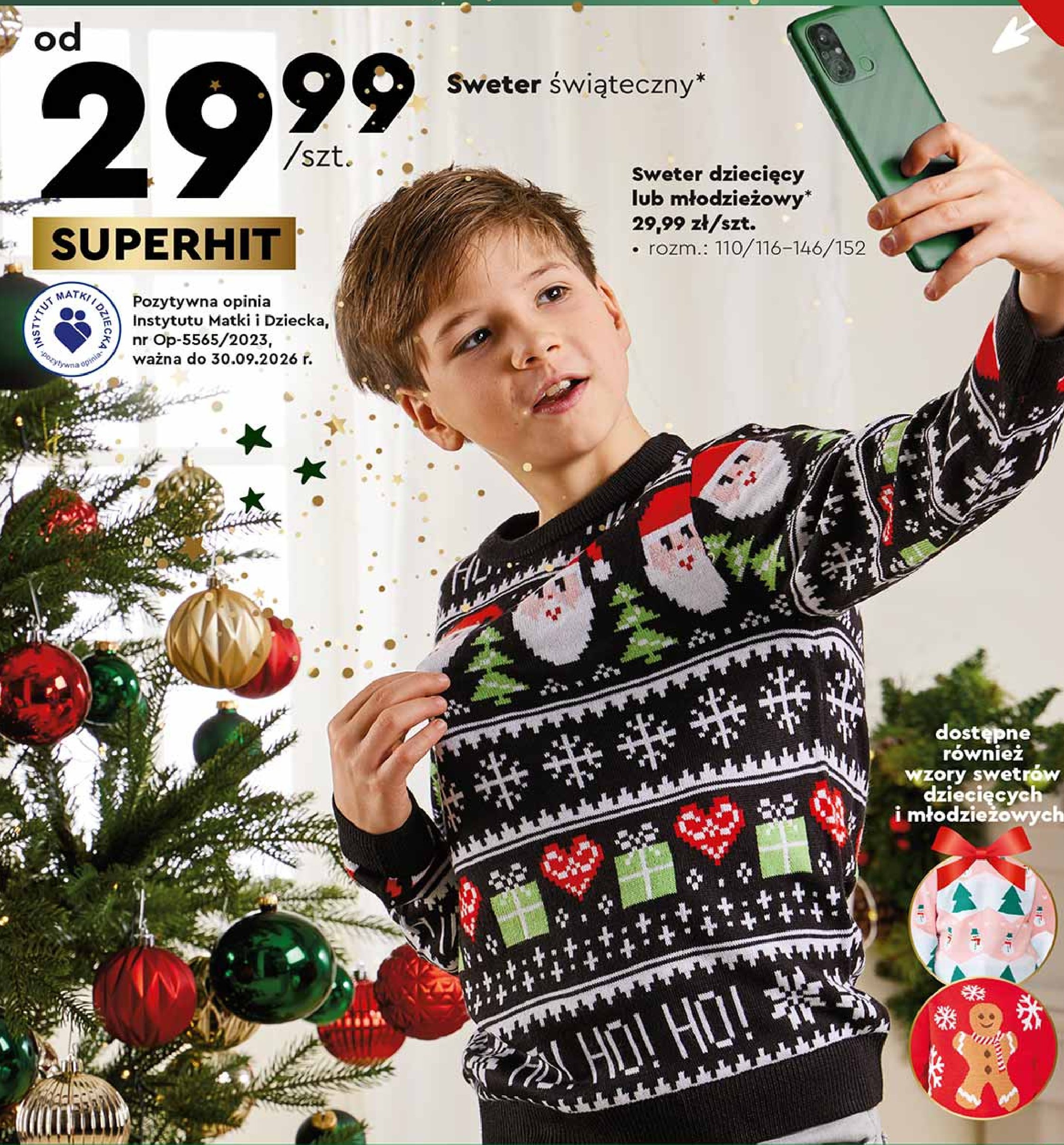 Sweter dziecięcy rozm. 110/116-146/152 promocja