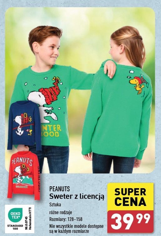 Sweter dziecięcy snupy 128-158 PEANUTS promocja