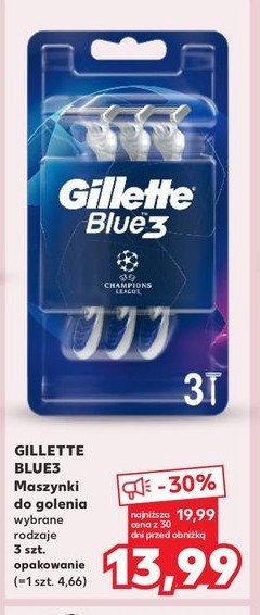 Maszynki do golenia Gillette blue 3 champions league promocja