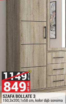 Szafa BOLLATE 3 150,3x200,1x58 cm, kolor dąb sonoma promocja w Merkury Market