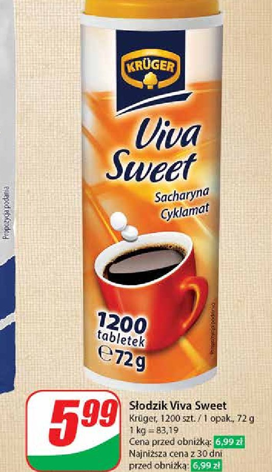 Słodzik viva sweet Kruger promocja