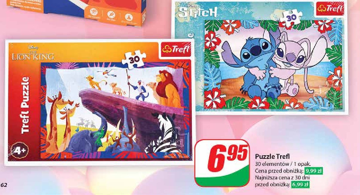 Puzzle stitch 30 el. Trefl promocja w Dino