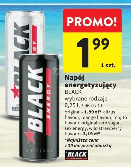 Napój energetyczny wild orange Black energy promocja