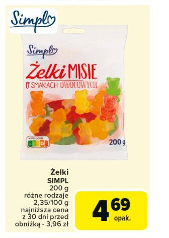 Żelki misie Simpl promocja