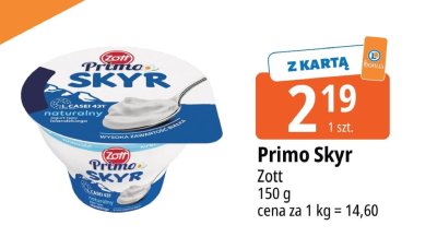 Jogurt Primo Skyr Zott promocja w Leclerc