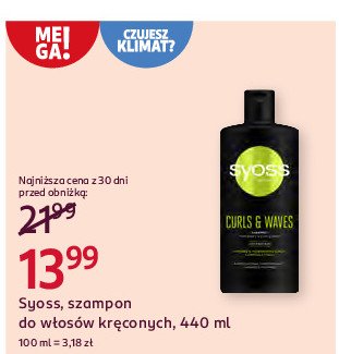 Szampon do włosów SYOSS CURLS & WAVES promocja w Rossmann