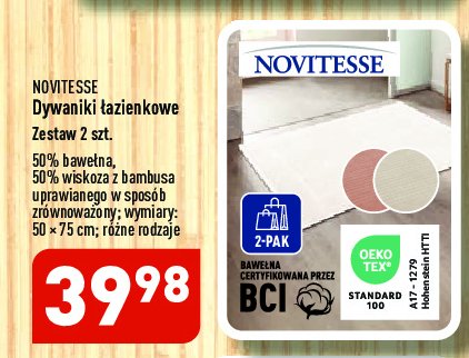 Dywanik łazienkowy 50 x 75 cm Novitesse promocja