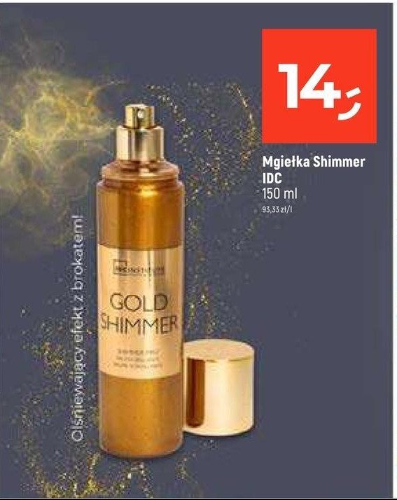 Mgiełka gold shimmer Idc institute promocja w Dealz