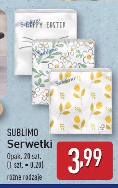 Serwetki SUBLIMO promocja