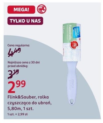 Rolka czyszcząca do ubrań Flink&Sauber promocja w Rossmann