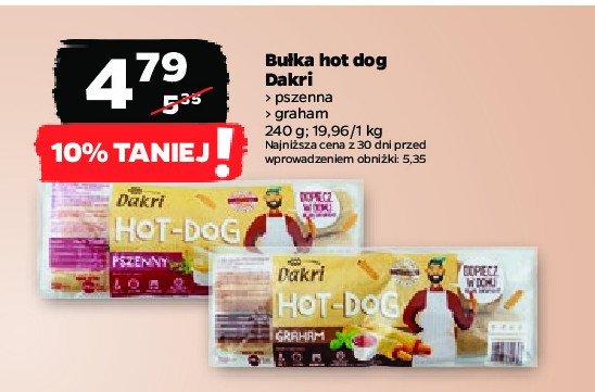 Bułeczki hot-dog pszenne Dakri promocja
