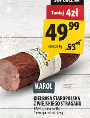 Kiełbasa staropolska z wiejskiego straganu Karol promocja w Arhelan
