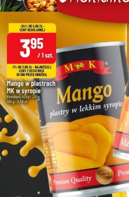 Mango plastry w lekkim syropie promocja w POLOmarket