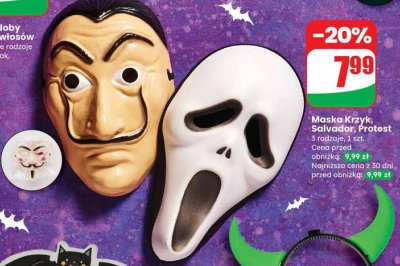 Maska Krzyk Halloween Dino promocja w Dino