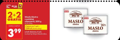 Masło Ekstra z polskiej mleczarni promocja w Biedronka
