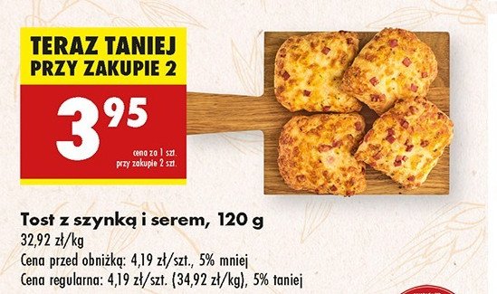 Tost z szynką i serem promocja w Biedronka