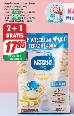 Kaszka mleczno-ryżowa banan Nestle kaszka promocja