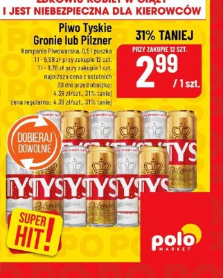 Piwo Tyskie Pilzner promocja w POLOmarket