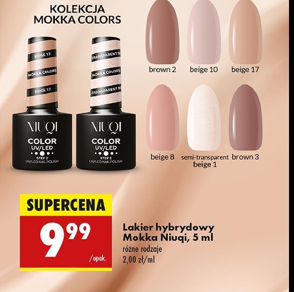 Lakier hybrydowy beige 10 Niuqi promocja w Biedronka