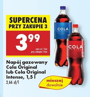 Napoj Cola original intense promocja w Biedronka