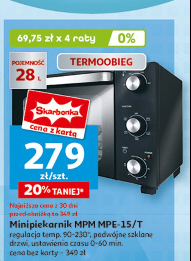 Mini piekarnik mpe-15/t Mpm product promocja