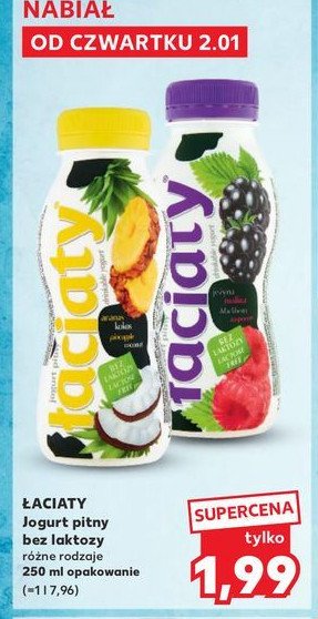 Jogurt do picia jeżyna malina bez laktozy Łaciaty promocja