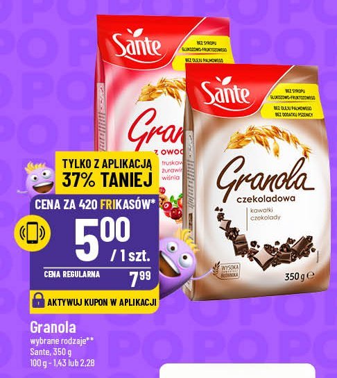 Granola czekoladowa Sante granola promocja