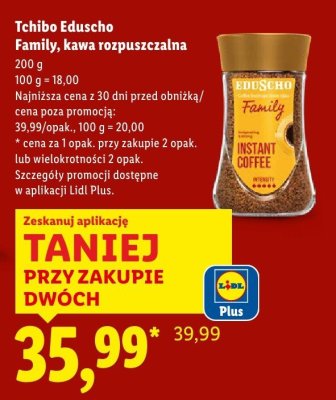 Kawa rozpuszczalna Eduscho Family promocja w Lidl