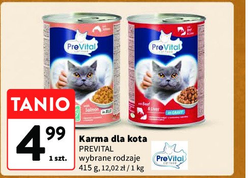 Karma dla kota z rybą Prevital promocja