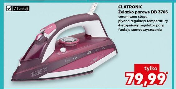 Żelazko db 3705 Clatronic promocja