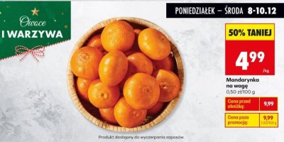 Mandarynka na wagę promocja w Biedronka
