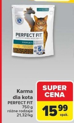 Karma sucha dla kota, różne rodzaje Perfect Fit promocja w Carrefour