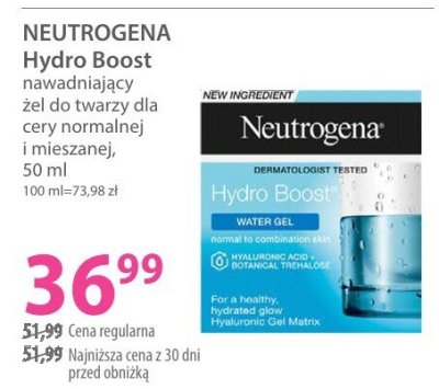 Żel do twarzy NEUTROGENA Hydro Boost promocja w Hebe