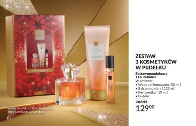 Zestaw 3 kosmetyków w pudełku TTA Radiance AVON promocja w AVON