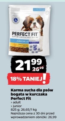 Karma sucha dla psów bogata w kurczaka junior promocja w Netto