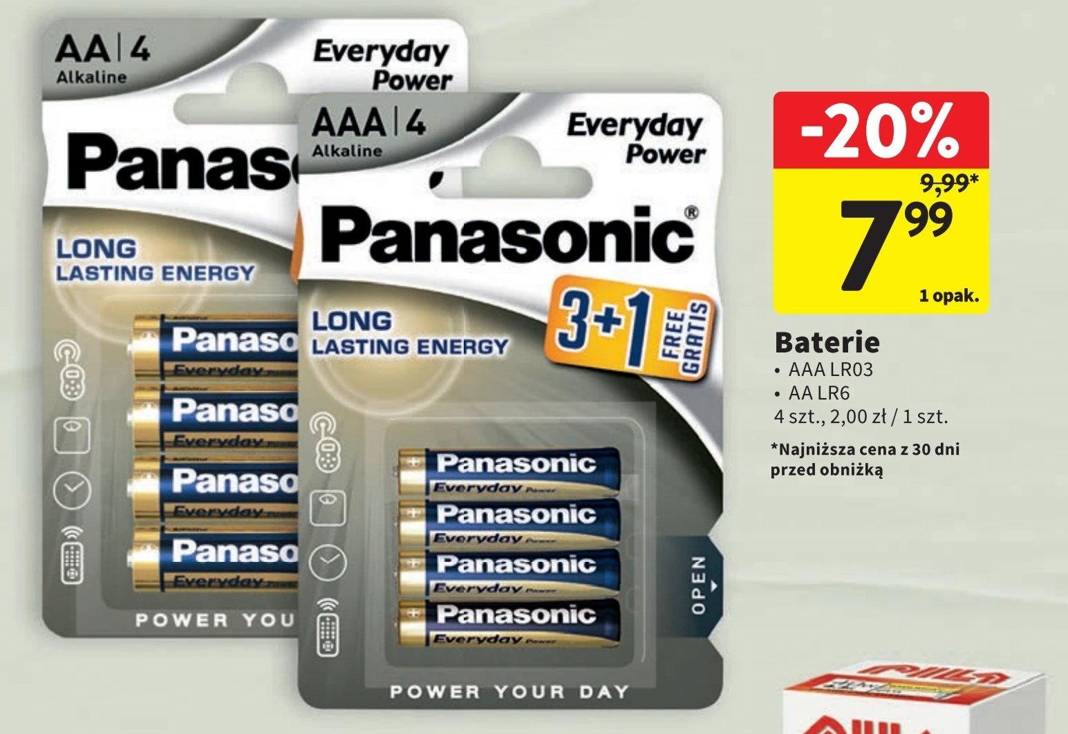 Baterie alkaliczne everyday aa Panasonic promocja w Intermarche