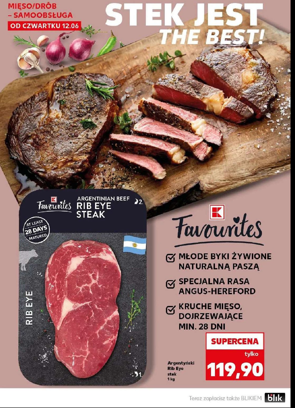 Stek rib eye K-classic favourites promocja