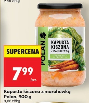 Kapusta kiszona z marchewką Polan promocja w Biedronka